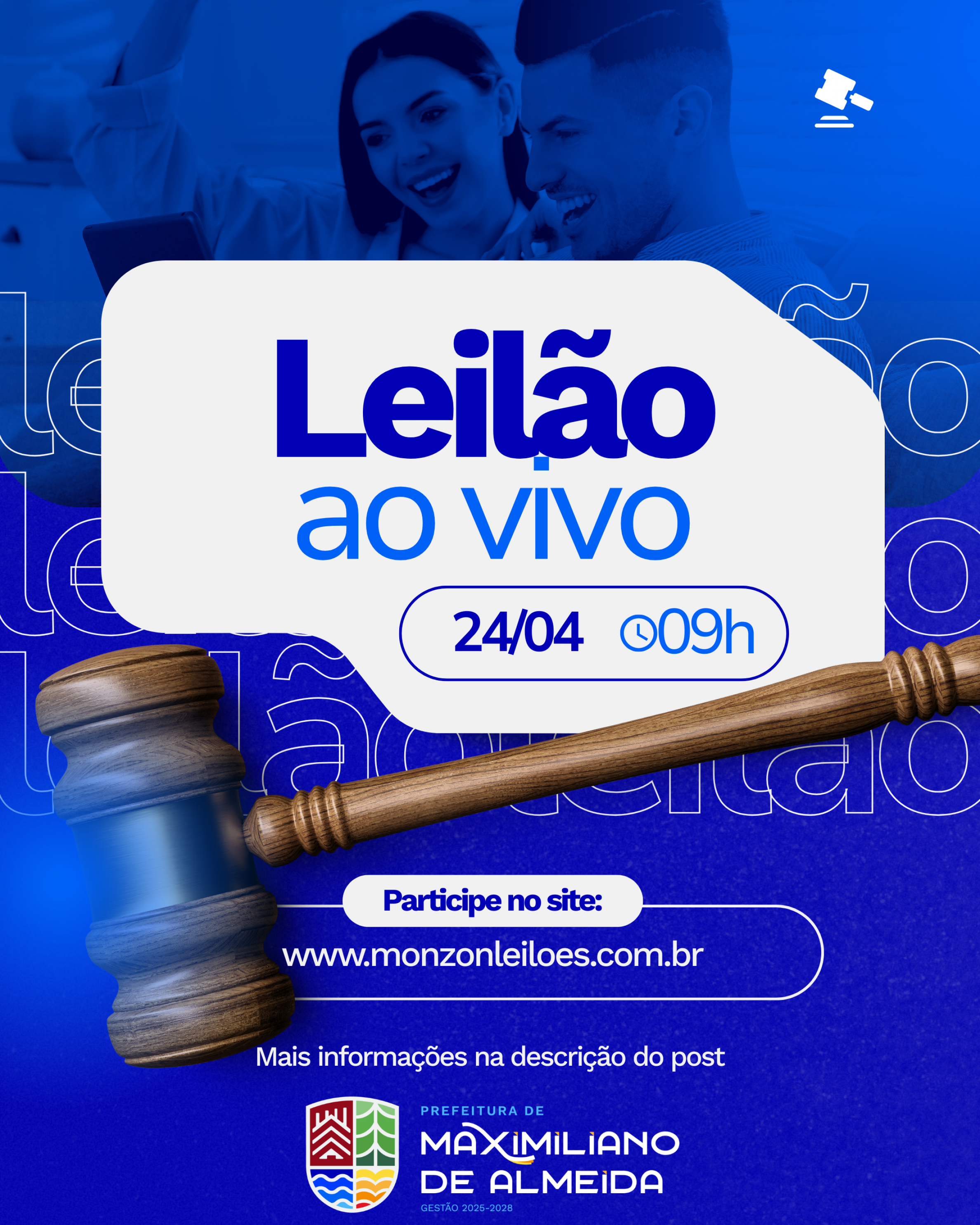 Prefeitura de Maximiliano de Almeida promove leilão de imóveis urbanos no dia 24 de abril